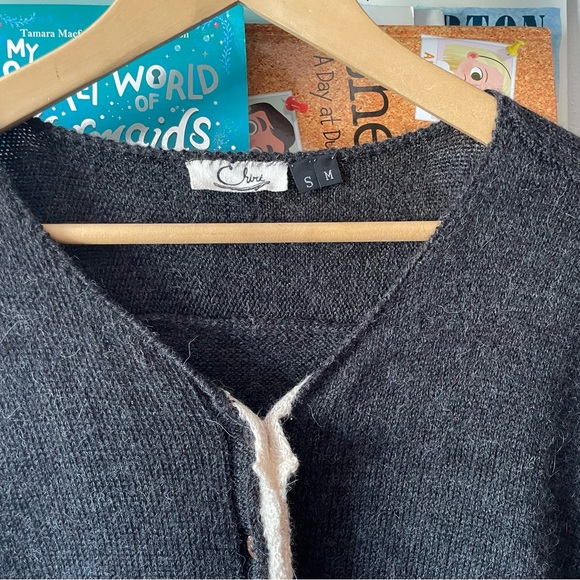 Chiri baby alpaca v-neck button front cardigan - Picture 3 of 5